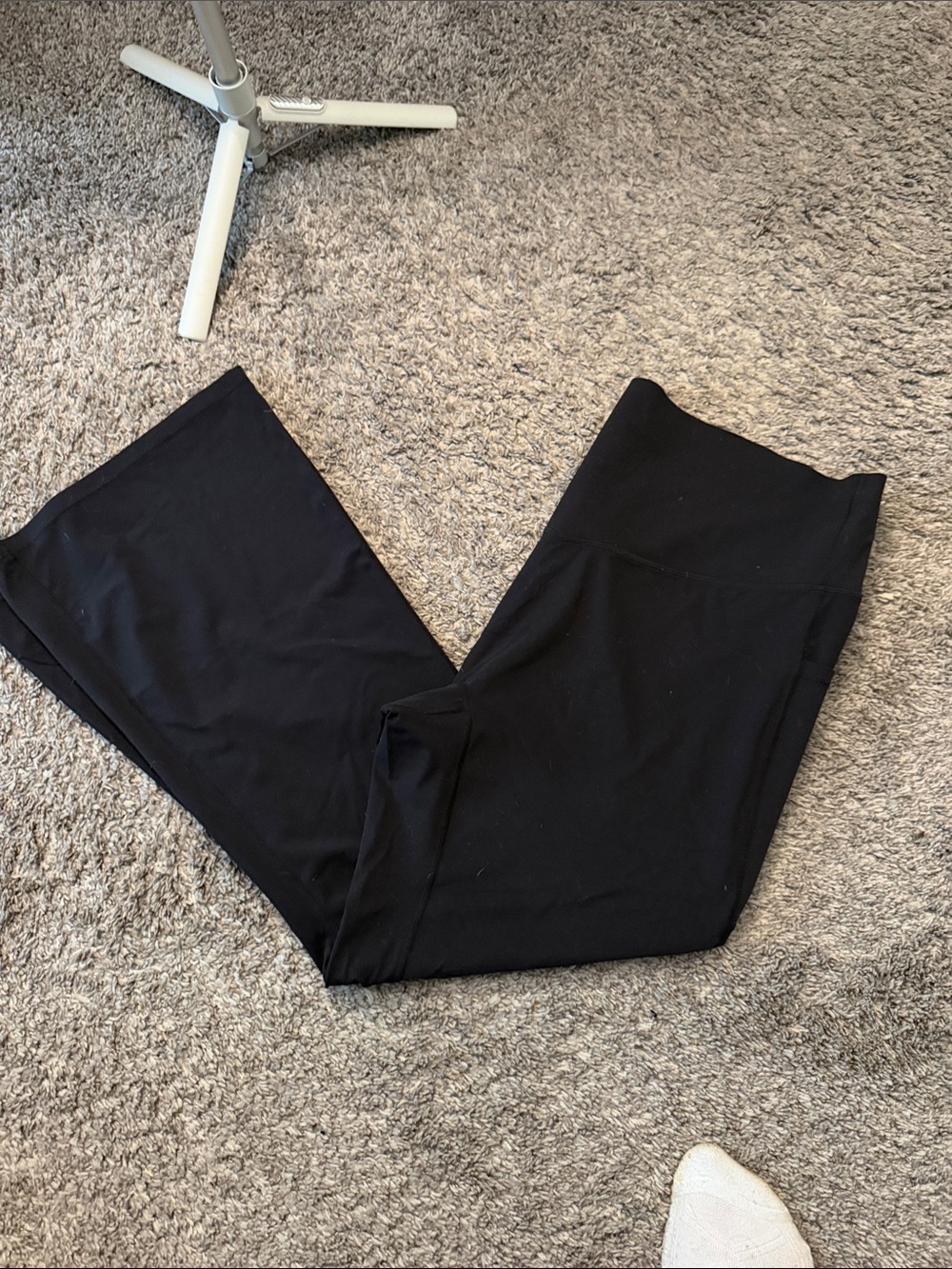 Black High-Waist flare leggings